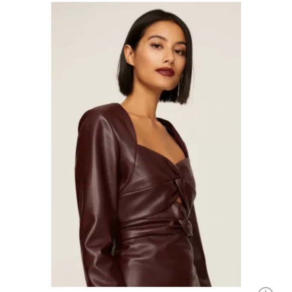 One33 Social Faux Leather Twist Dress - Picture 3 of 16